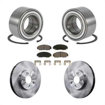 Front Wheel Bearing Disc Brake Rotors And Ceramic Pads Kit For Acura TL CL KBB-118573