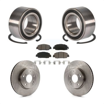 Front Wheel Bearing Disc Brake Rotors And Ceramic Pads Kit For Honda Accord KBB-118583