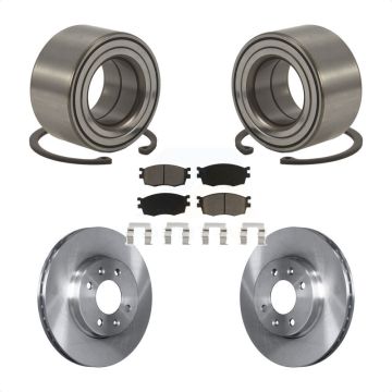 Front Wheel Bearing Disc Brake Rotor And Ceramic Pads Kit For Hyundai Accent Kia Rio Rio5 KBB-118584
