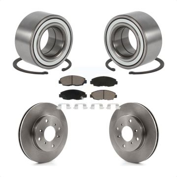 Front Wheel Bearing Disc Brake Rotor & Pad Kit For 1998-2002 Honda Accord Coupe with 2.3L KBB-118587