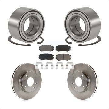 Front Wheel Bearing Disc Brake Rotors And Pads Kit For Hyundai Sonata Kia Optima Magentis KBB-118595