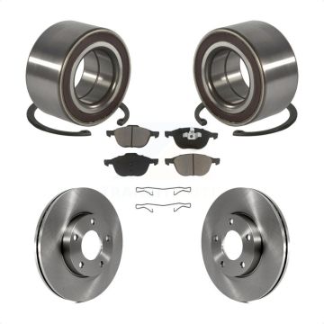 Front Wheel Bearing Disc Brake Rotors And Ceramic Pads Kit For Mazda 3 Sport KBB-118609