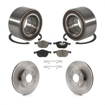 Front Wheel Bearing Brake Rotor Pads Kit For 04 Ford Focus LX/Mid/High/SE/ZTS/ZTW/ZX3/ZX5 KBB-118619