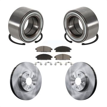 Front Wheel Bearing Disc Brake Rotors And Ceramic Pads Kit For 2003-2006 Acura MDX KBB-118629