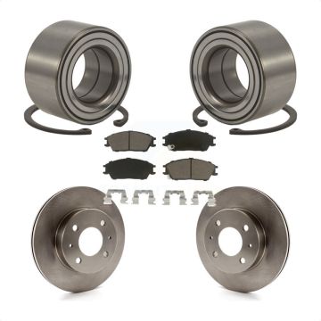 Front Wheel Bearing Disc Brake Rotors And Ceramic Pads Kit For 2000-2005 Hyundai Accent KBB-118645