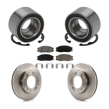 Front Wheel Bearing Disc Brake Rotors And Ceramic Pads Kit For 2007-2009 Kia Sorento KBB-118663