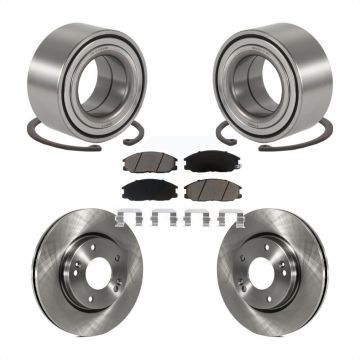 Front Wheel Bearing Disc Brake Rotors And Ceramic Pads Kit For Hyundai Santa Fe KBB-118665
