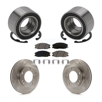 Front Wheel Bearing Disc Brake Rotors And Ceramic Pads Kit For 2003-2006 Kia Sorento KBB-118666