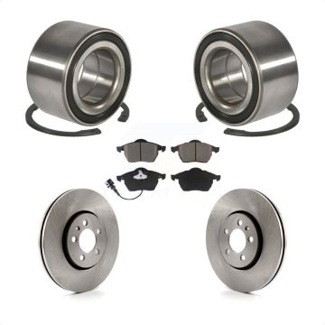 Front Wheel Bearing Disc Brake Rotor And Ceramic Pad Kit For Volkswagen Jetta Golf Beetle KBB-118674