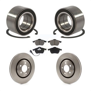 Front Wheel Bearing Disc Brake Rotor And Ceramic Pads Kit For 1996 Volkswagen Passat 2.8L KBB-118679