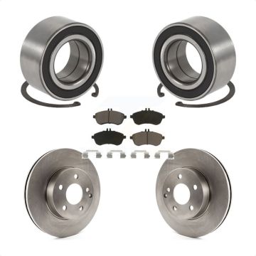Front Wheel Bearing Disc Brake Rotors And Ceramic Pads Kit For Mercedes-Benz C250 AWD KBB-118694