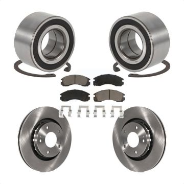 Front Wheel Bearing Disc Brake Rotors And Pads Kit For 2005-2006 Mitsubishi Outlander KBB-118715