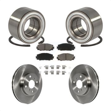 Front Wheel Bearing Disc Brake Rotors And Pads Kit For Toyota Yaris Prius C Scion iQ KBB-118722