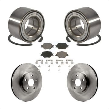 Front Wheel Bearing Disc Brake Rotors And Ceramic Pads Kit For Toyota Celica Scion tC KBB-118727