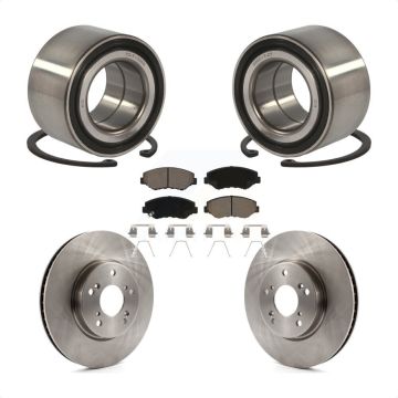 Front Wheel Bearing Brake Rotor Pads Kit For Honda Civic EX with 1.8L Manual transmission KBB-118752