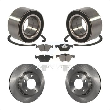 Front Wheel Bearing Disc Brake Rotors And Ceramic Pads Kit For BMW 328xi 325xi KBB-118773