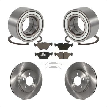 Front Wheel Bearing Disc Brake Rotors And Ceramic Pads Kit For 2001-2005 BMW 330i 330xi KBB-118780