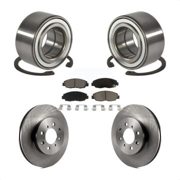 Front Wheel Bearing Disc Brake Rotors And Ceramic Pads Kit For Honda Civic Acura EL KBB-118787