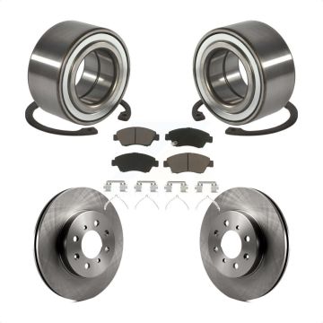 Front Wheel Bearing Disc Brake Rotors And Ceramic Pads Kit For Honda Civic del Sol KBB-118791