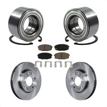 Front Wheel Bearing Disc Brake Rotors And Ceramic Pads Kit For Kia Forte Koup Forte5 KBB-118799