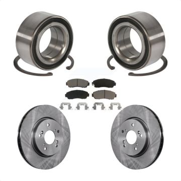 Front Wheel Bearing Disc Brake Rotors And Ceramic Pads Kit For Honda Accord Crosstour KBB-118810