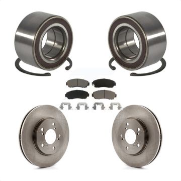 Front Wheel Bearing Disc Brake Rotors And Ceramic Pads Kit For 2005-2010 Honda Odyssey KBB-118812