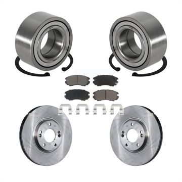 Front Wheel Bearing Disc Brake Rotors And Ceramic Pads Kit For Hyundai Azera Kia Amanti KBB-118822