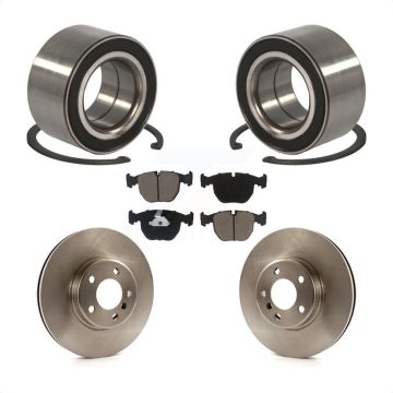 Front Wheel Bearing Disc Brake Rotors And Ceramic Pads Kit For BMW X5 KBB-118832
