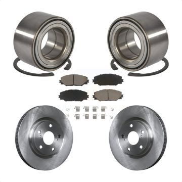 Front Wheel Bearing Disc Brake Rotor And Ceramic Pads Kit For 2017-2018 Toyota Corolla iM KBB-118866