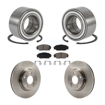 Front Wheel Bearing Disc Brake Rotors And Ceramic Pads Kit For 2002-2006 Acura RSX Type-S KBB-118869