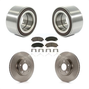 Front Wheel Bearing Disc Brake Rotors And Ceramic Pads Kit For 2006-2014 Honda Ridgeline KBB-118873