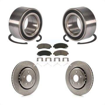 Front Wheel Bearing Disc Brake Rotors And Ceramic Pads Kit For 2015-2020 Acura TLX KBB-118874