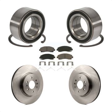 Front Wheel Bearing Disc Brake Rotors And Ceramic Pads Kit For 2009-2014 Acura TL KBB-118875