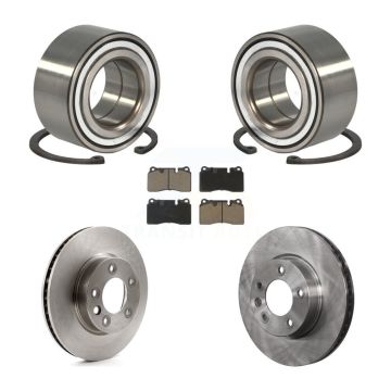 Front Wheel Bearing Disc Brake Rotors And Ceramic Pads Kit For Volkswagen Touareg KBB-118887