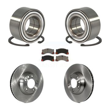 Front Wheel Bearing Disc Brake Rotors And Ceramic Pads Kit For Porsche Cayenne KBB-118891