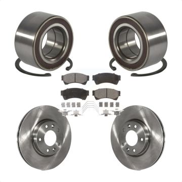 Front Wheel Bearing Disc Brake Rotor And Semi-Metallic Pad Kit For 2009-2013 Mazda 6 2.5L KBB-118898