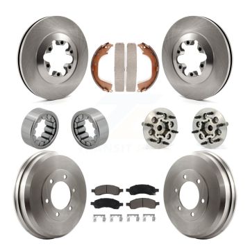 Front Rear Hub Bearing Brake Rotor Pads Shoe Kit (10Pc) For Chevrolet Colorado GMC Canyon KBB-118919
