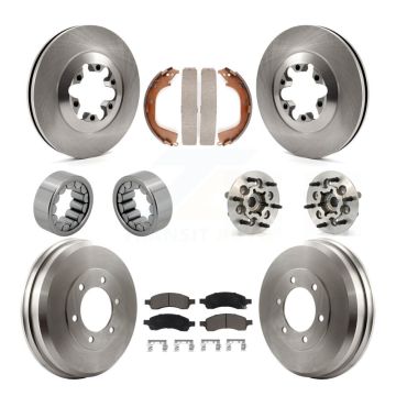 Front Rear Hub Bearing Brake Rotor Pads Shoe Kit (10Pc) For Chevrolet Colorado GMC Canyon KBB-118920