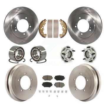 Front Rear Hub Bearing Disc Brake Rotor Pads Shoe Kit (10Pc) For Suzuki XL-7 Grand Vitara KBB-118942