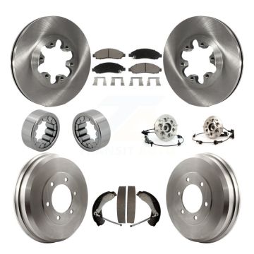 Front Rear Hub Bearing Brake Rotor Pads Shoe Kit (10Pc) For Chevrolet Colorado GMC Canyon KBB-118983