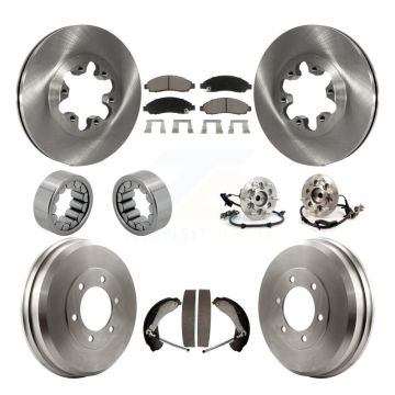 Front Rear Hub Bearing Brake Rotor Pads Shoe Kit (10Pc) For Chevrolet Colorado GMC Canyon KBB-118984