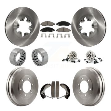 Front Rear Hub Bearing Brake Rotor Pads Shoe Kit (10Pc) For Chevrolet Colorado GMC Canyon KBB-118985