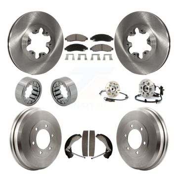 Front Rear Hub Bearing Brake Rotor Pads Shoe Kit (10Pc) For Chevrolet Colorado GMC Canyon KBB-118986