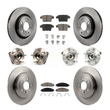 Front Rear Hub Bearing Brake Rotor Pads Kit (10Pc) For Ford Five Hundred Freestyle Taurus KBB-119004