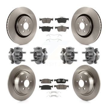 Front Rear Hub Bearing Brake Rotor Pads Kit (10Pc) For Ford Edge Lincoln Nautilus MKX AWD KBB-119050