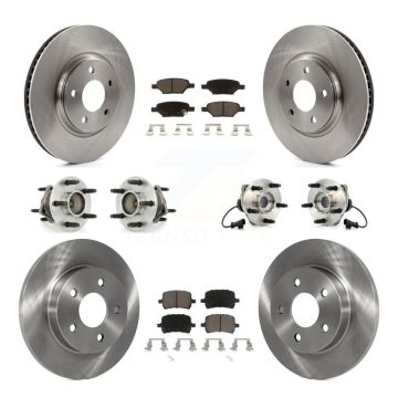 Front Rear Hub Bearing Brake Rotor Pads Kit (10Pc) For Chevrolet Malibu Pontiac G6 Saturn KBB-119097