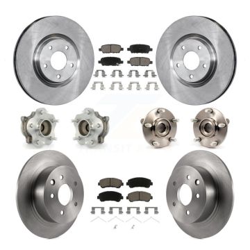 Front Rear Hub Bearing Brake Rotor Pad Kit (10Pc) For Nissan Sentra SE-R Spec V with 2.5L KBB-119111