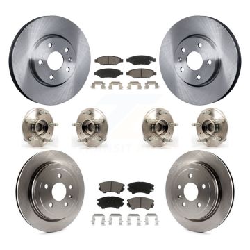 Front Rear Hub Bearing Disc Brake Rotors And Ceramic Pads Kit (10Pc) For Chevrolet Camaro KBB-119129