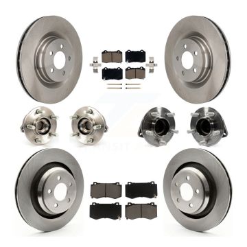 Front Rear Hub Bearing Disc Brake Rotor And Pad Kit (10Pc) For Dodge Chrysler 300 Charger KBB-119246