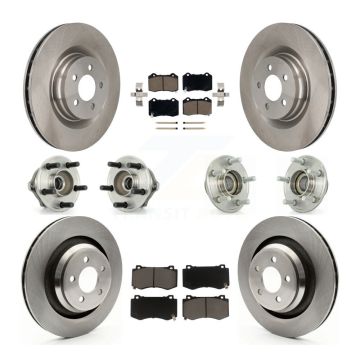 Front Rear Hub Bearing Brake Rotor & Pad Kit (10Pc) For Chrysler 300 Dodge Charger Magnum KBB-119252